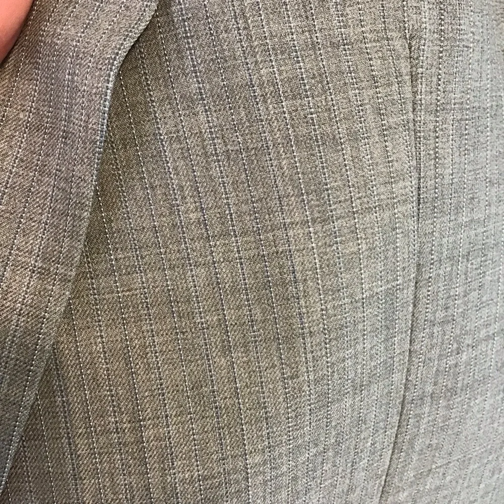 RALPH LAUREN Men's Gray Blue Pinstripe Tailored 2 PC Suit 42L